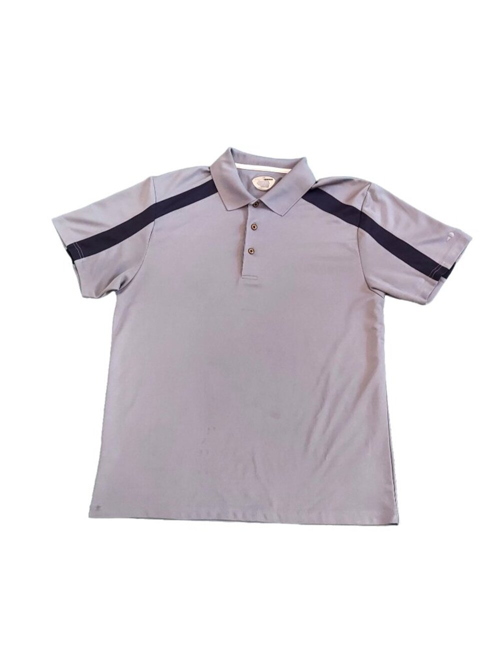 Grand Slam Men's Golf Shirt Collared Short Sleeve Polo Gray Reflective Size L